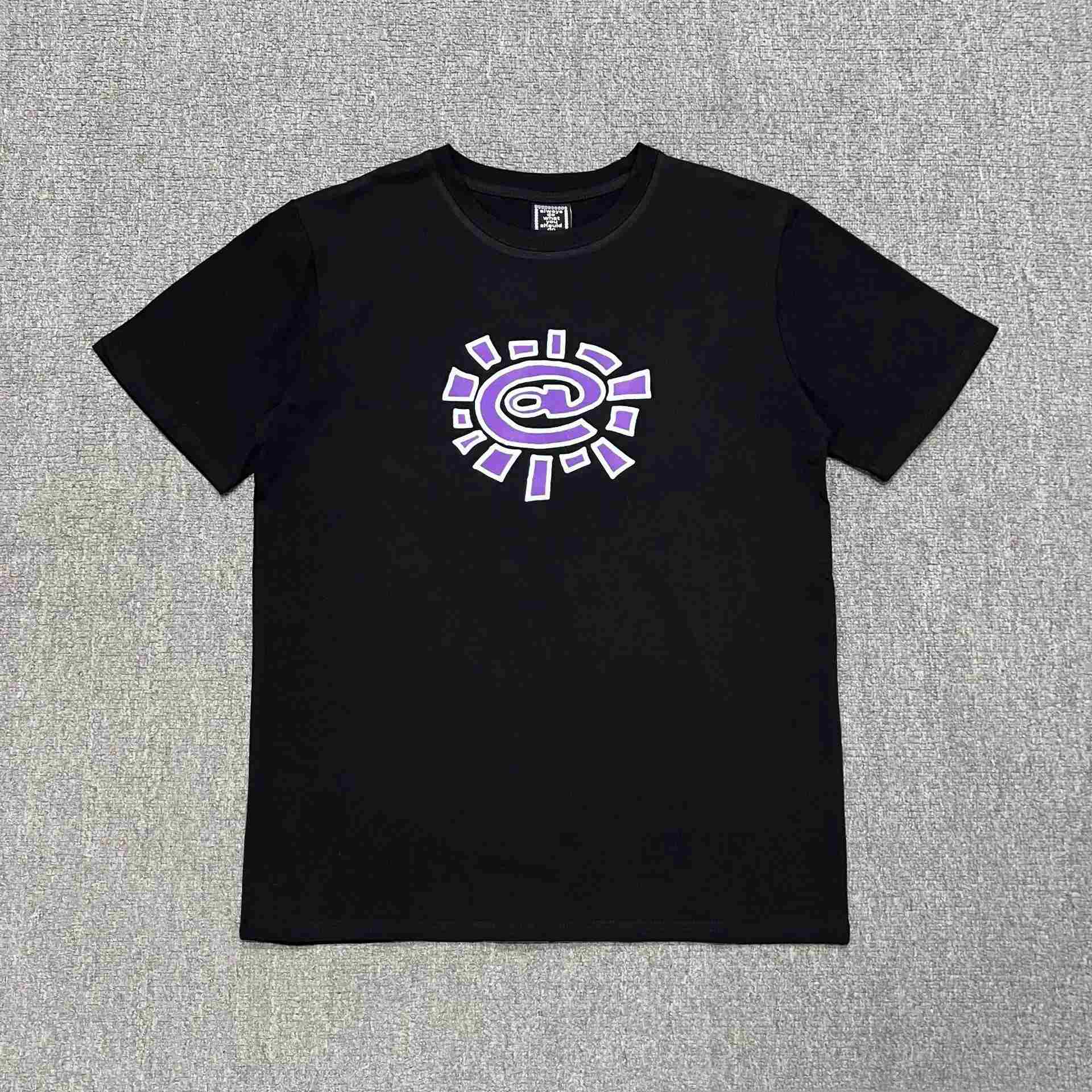 AD04 Black Print Purple White Edge